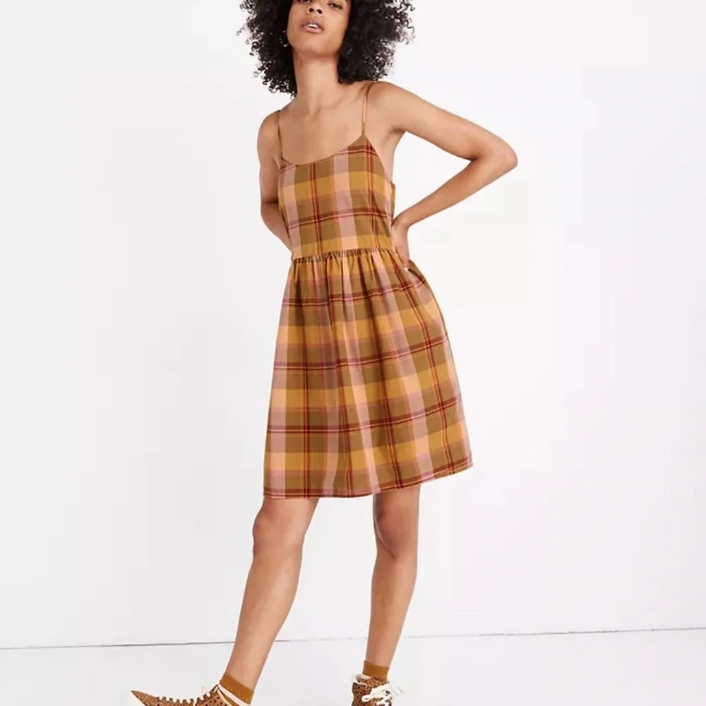 Madewell plaid babydoll cami dress - Picture 2 of 4